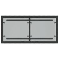 Бистро комплект с възглавници 3 части черен полиратан