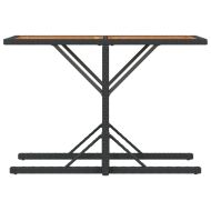 Бистро комплект с възглавници 3 части черен полиратан