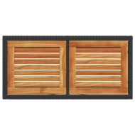 Бистро комплект с възглавници 3 части черен полиратан