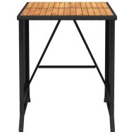 Бистро комплект с възглавници 3 части черен полиратан