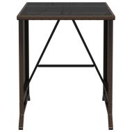 Бистро комплект с възглавници 3 части кафяв полиратан