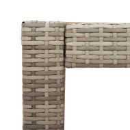 Градинска маса с дървен плот сива 100x40x75 см полиратан