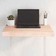 Плот за маса 60x40x(2-6) см необработено масивно дърво жив ръб