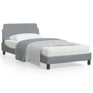 Рамка за легло Dover, светлосива, 100x200 см, плат