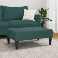 Табуретка, тъмнозелена, 77x55x31 см, кадифе