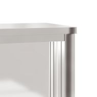 Кухненски стенен шкаф с плъзгащи се врати, неръждаема стомана