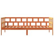Дневно легло без матрак, восъчнокафяв, 80x200 см, бор масив