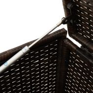 Градински сандък за съхранение, кафяв, 283 л, полиратан