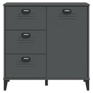 Сайдборд "VIKEN", антрацитно сиво, 80x40x80 см, инженерно дърво