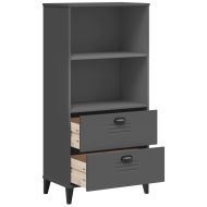 Библиотека "VIKEN" антрацитно сива 60x35x123 см инженерно дърво