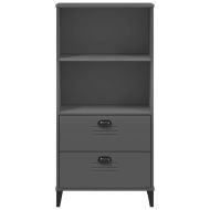 Библиотека "VIKEN" антрацитно сива 60x35x123 см инженерно дърво