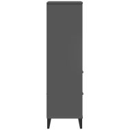 Библиотека "VIKEN" антрацитно сива 60x35x123 см инженерно дърво
