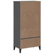 Библиотека "VIKEN" антрацитно сива 60x35x123 см инженерно дърво