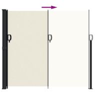 Прибираща се странична тента, кремава, 180x300 см