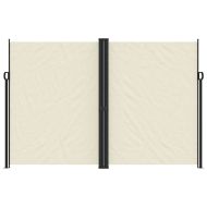 Прибираща се странична тента, кремава, 220x1200 см