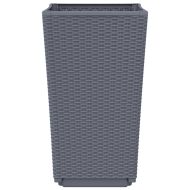Градински кашпи, 2 бр, синьо сив, 32,5x32,5x57 см, PP