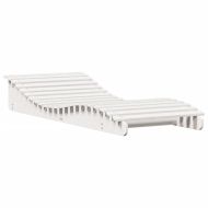 Шезлонг, бял, 205x80x31,5 см, борово дърво масив