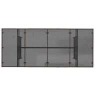 Градинска маса със стъклен плот кафява 190x80x74 см полиратан