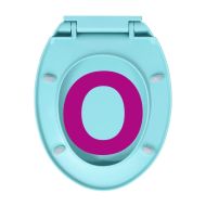 Тоалетна седалка с плавно затваряне, зелена, овална