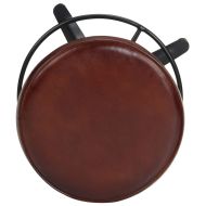 Бар табуретки, 2 бр, 66 см, естествена кожа