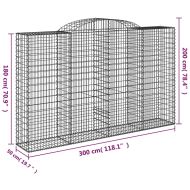 Габионни кошници арка 10 бр 300x50x180/200см поцинковано желязо