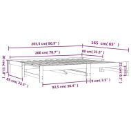 Канапе с изтеглящо разтегателно легло восъчнокафяво 80x200 см