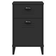 Нощно шкафче VIKEN, черно, инженерно дърво