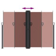 Прибираща се странична тента, кафява, 180x1200 см