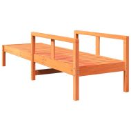 Шезлонг, восъчнокафяв, 199,5x62x55 см, борово дърво масив