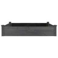 Градинска повдигната леха с вложка сива 120x120x25 см ела масив