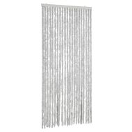 Ресни за врата против мухи, сиво, 100x200 см, шенил