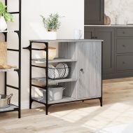 Кухненска количка сив сонома 87,5x38,5x84,5 см инженерно дърво
