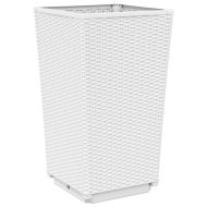 Градински кашпи, 2 бр, бели, 32,5x32,5x57 см, PP