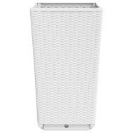 Градински кашпи, 2 бр, бели, 32,5x32,5x57 см, PP