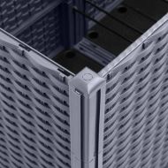 Градински сандък, синьо сив, 160x120x53 см, PP