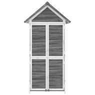 Градинска барака за инструменти сива 89x52,5x175 см бор масив