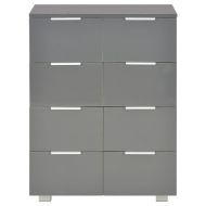 Бюфет, сив гланц, 60x35x80 см, инженерно дърво