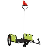 Ремарке за колело, зелено, Оксфорд плат и желязо