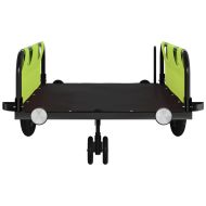 Ремарке за колело, зелено, Оксфорд плат и желязо