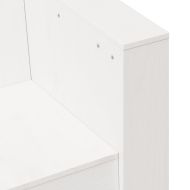 Градински лаундж комплект, 2 части, бял, бор масив