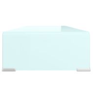 Поставка за телевизор/монитор, стъкло, зелена, 80x30x13 см