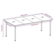 Градински трапезен комплект, 9 части, черен