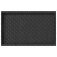 Сгъваема маса с табла, черна, 65x40x75 см, полиратан