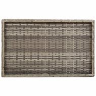 Сгъваема маса с табла, сива, 65x40x75 см, полиратан