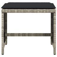 Външни табуретки с възглавници 4 бр светлосиви 41x41x36 см