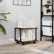 Стойка принтер опушен дъб 2 нива 41x28x33,5 см инженерно дърво