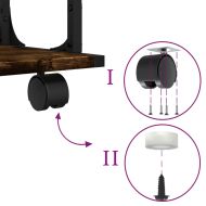 Стойка принтер опушен дъб 2 нива 41x28x33,5 см инженерно дърво