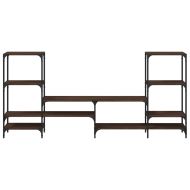 ТВ шкаф, кафяв дъб, 206,5x28,5x95 см, инженерно дърво