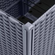 Градински сандък с пергола, синьо сив, 160x120x140 см, PP