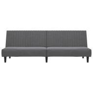 2-местно разтегателно канапе, тъмносиво, кадифе